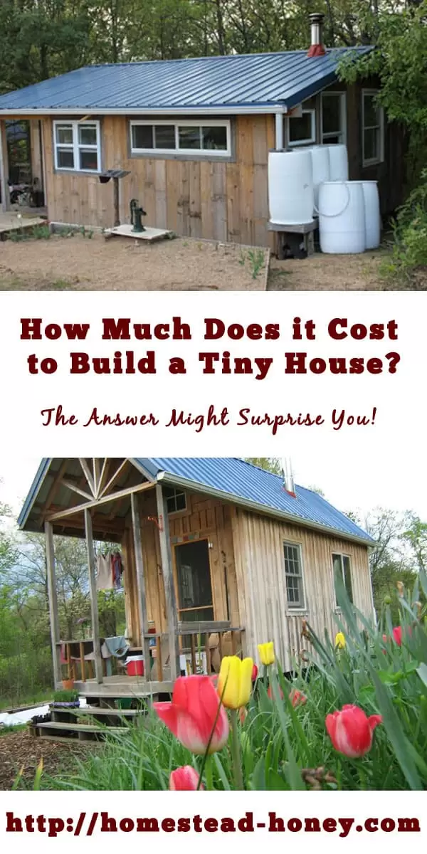 How much does it cost to build a tiny house? | Want to live in a tiny house and worry if your budget will be enough for your new home? Here are two real-life examples of hand-built tiny house costs. | Homestead Honey #tinyhouse #minimalism