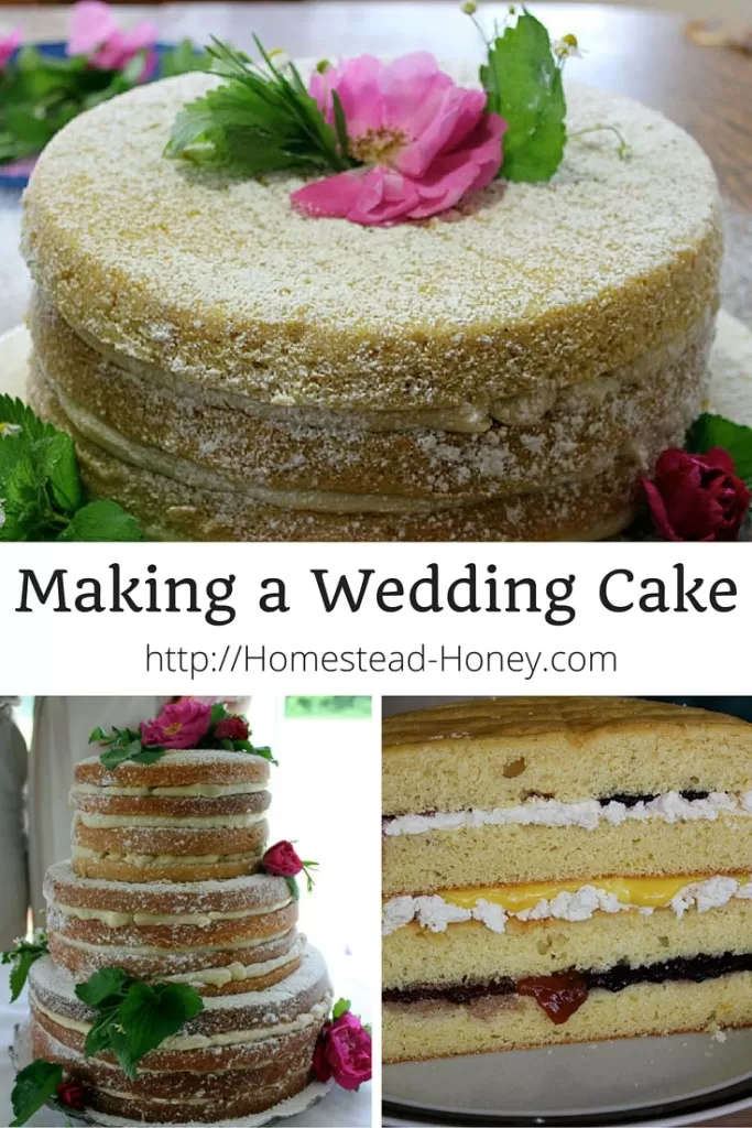 Making a Wedding Cake - a four part series chronicling our experience baking a rustic, "naked" cake for 200 guests. | Homestead Honey