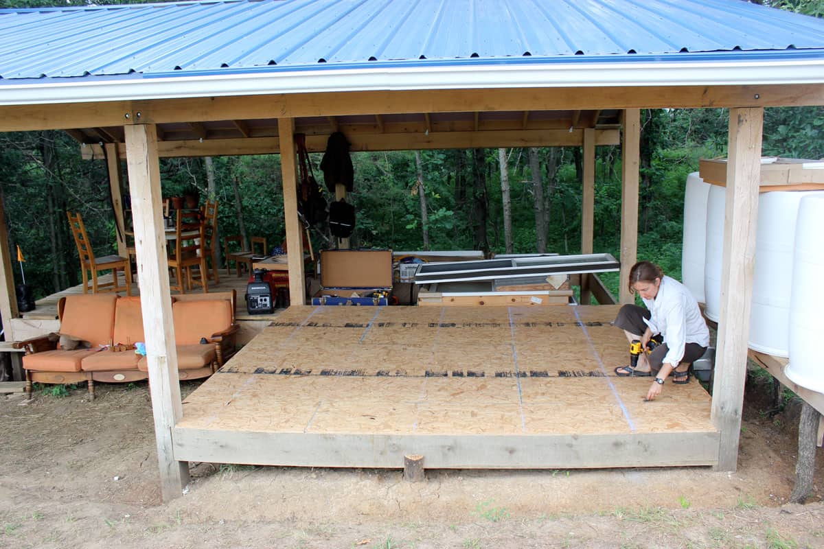 Building a tiny house - a series of photos that show our 350 square foot tiny house in progress!
