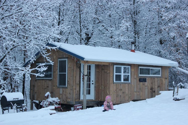 We were able to build a 348 square foot tiny house for under ,000! Learn more about the costs at Homestead Honey