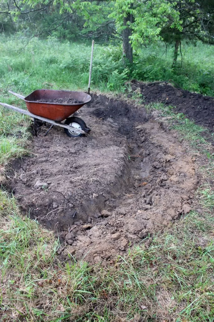 digging a duck pond by hand | Homestead Honey