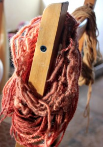 Wool yarn dyed with pokeberry | Homestead Honey https://homestead-honey.com