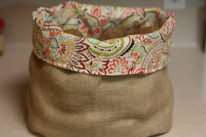 Burlap and fabric grocery bags