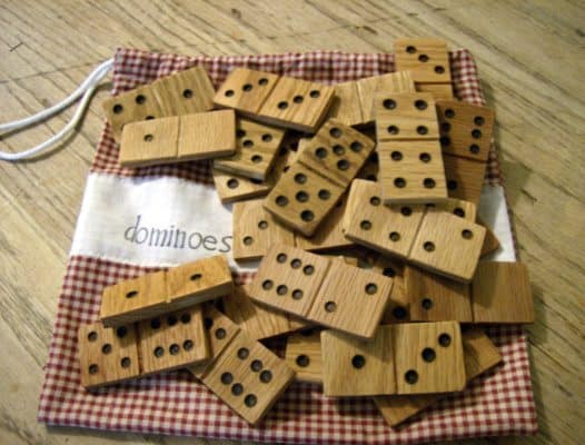 wooden dominoes are a great game to make for kids