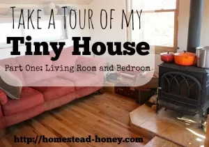 Come along on a video tour of our 350 square foot Tiny House and learn how a family of four fits into such a small space! | Homestead Honey