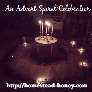 An Advent Spiral Celebration for our Waldorf homeschooling cooperative | Homestead Honey