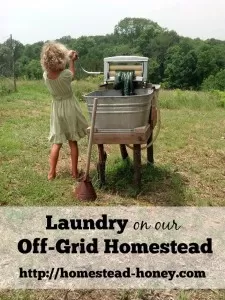 Laundry on our off-grid homestead | Homestead Honey