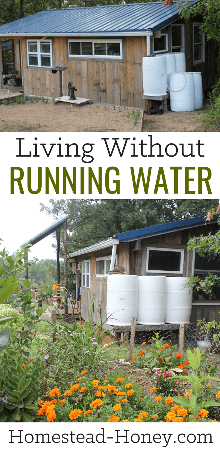 While creating a homestead from scratch on raw land, we have been living without running water for over two years. Here's how it works for our family with kids. #survival #homesteading