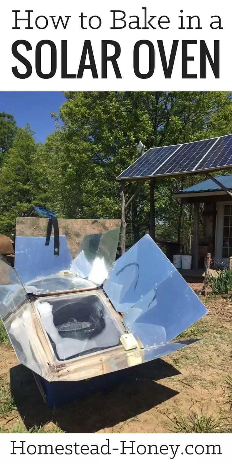 On our off-grid homestead, we bake and cook in a solar oven year-round. Here are my top tips for how to bake in a solar oven. | Homestead Honey