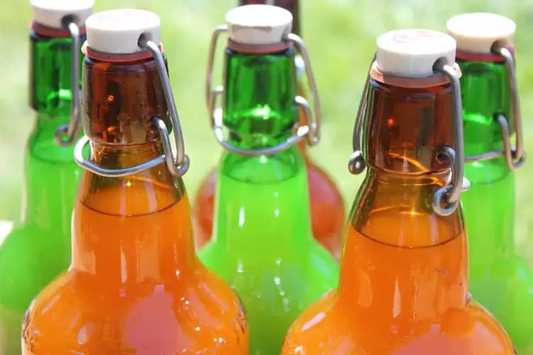 Soda in bottles.