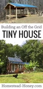 Interested in building an off the grid tiny house? I've collected all of my articles about building our tiny home in one place, so anyone interested in small-scale construction can follow our process from beginning to end. | Homestead Honey