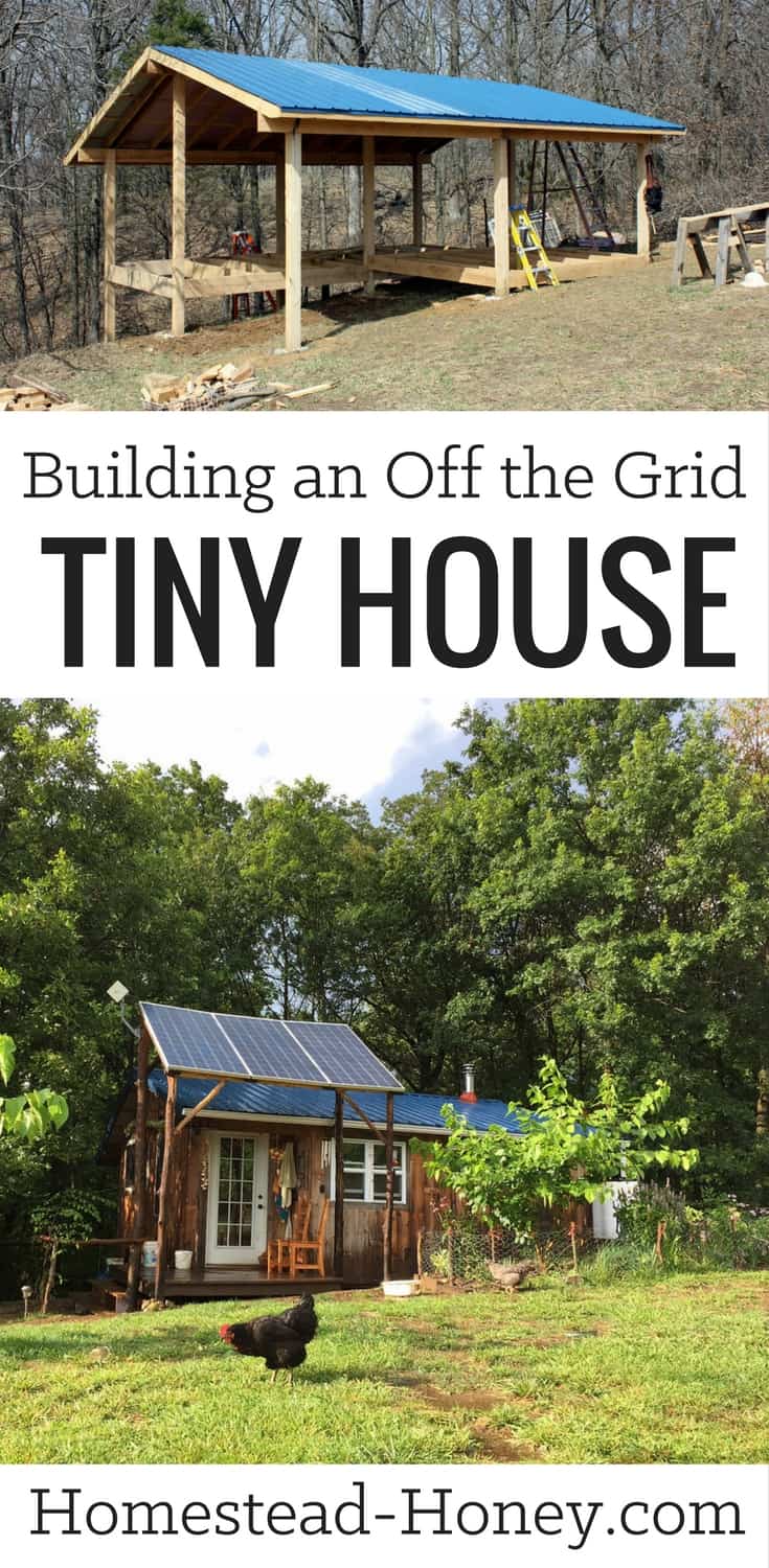 Interested in building an off the grid tiny house? I've collected all of my articles about building our tiny home in one place, so anyone interested in small-scale construction can follow our process from beginning to end. | Homestead Honey #tinyhouse, #offthegrid