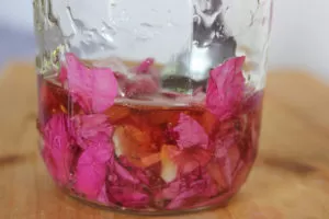 Infusing herbs (or rose petals!) in honey is another way to preserve their flavor for winter. | Homestead Honey