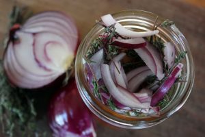 Fermented honey with red onions and thyme is a simple ferment that creates a powerful immune booster!