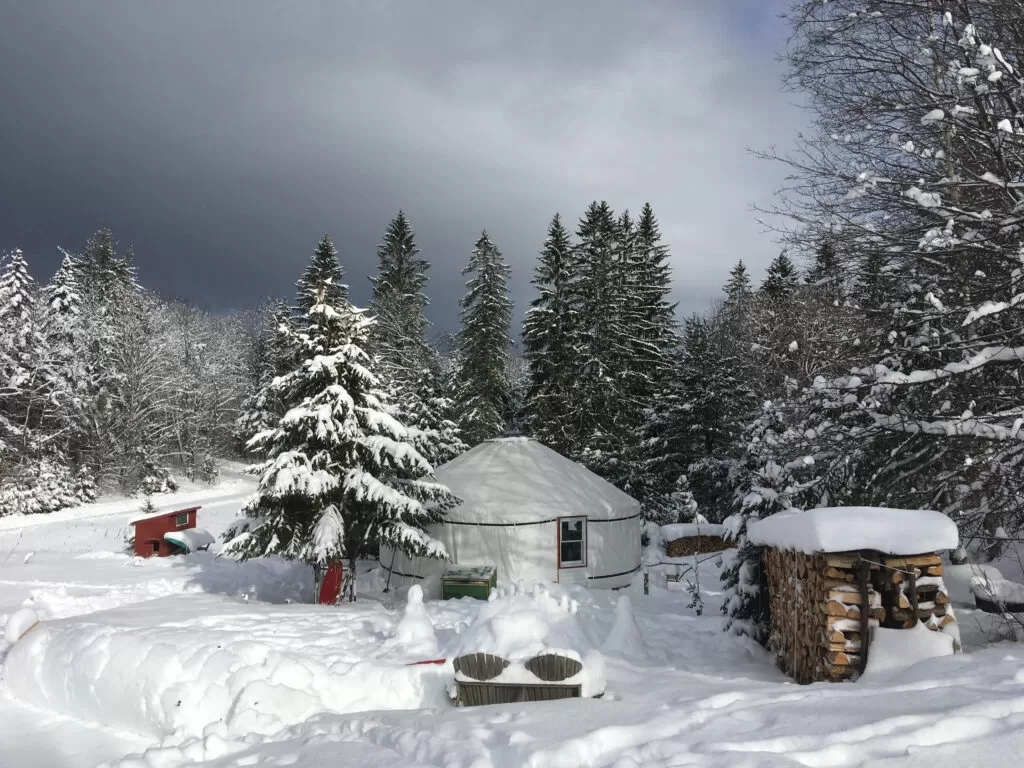 The homestead is covered in snow in January, making it the perfect month to plan and set goals
