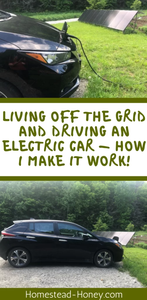 Pin about driving an electric car and living off the grid